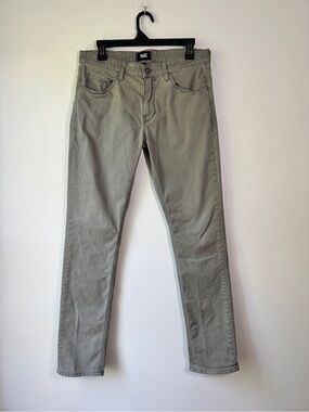 PAIGE Lennox Slim Fit Pants Mens 31 Vintage Grey Morning